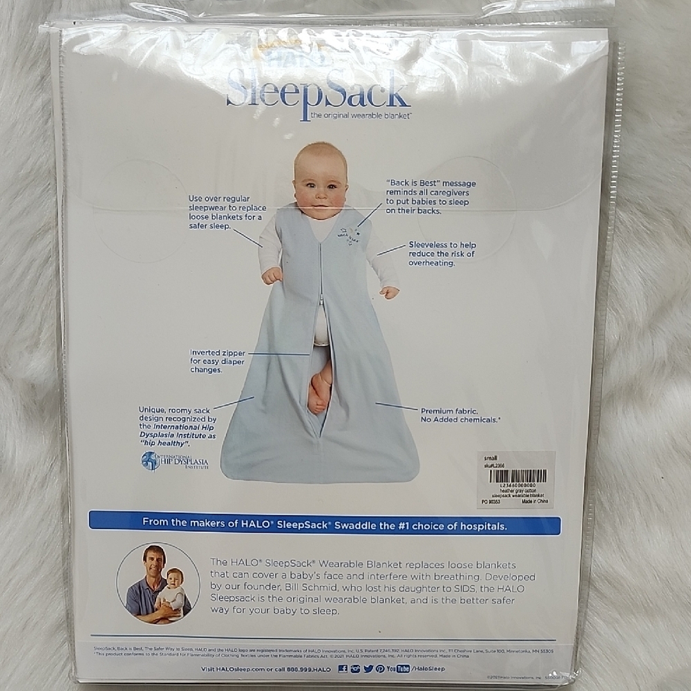 Halo Sleep Sack Grey, Small